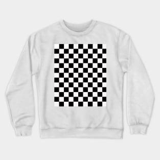 Black and white checkerboard pattern Crewneck Sweatshirt